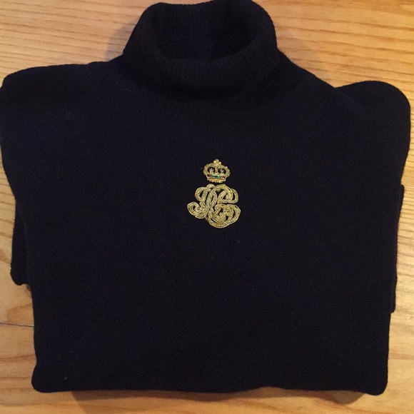 Lauren Ralph Lauren Black roll- neck petite P/M - Picture 4 of 4